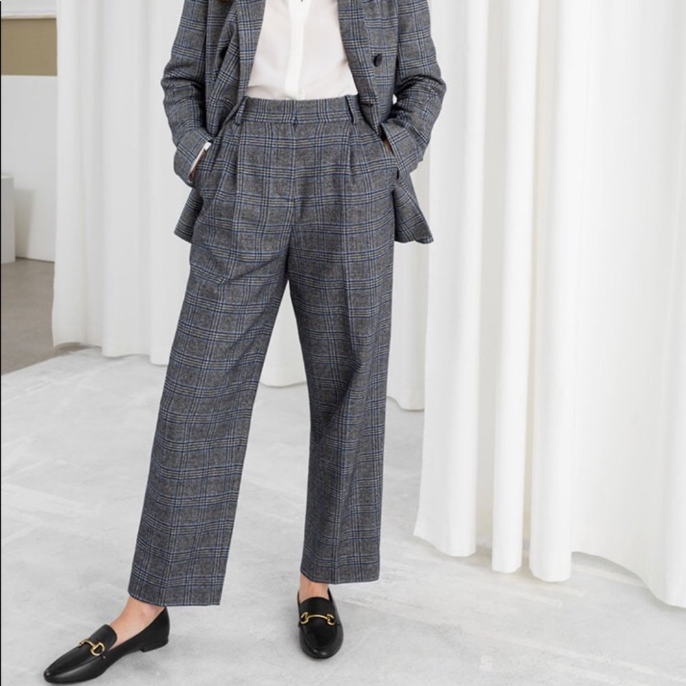& Other Stories plaid trousers